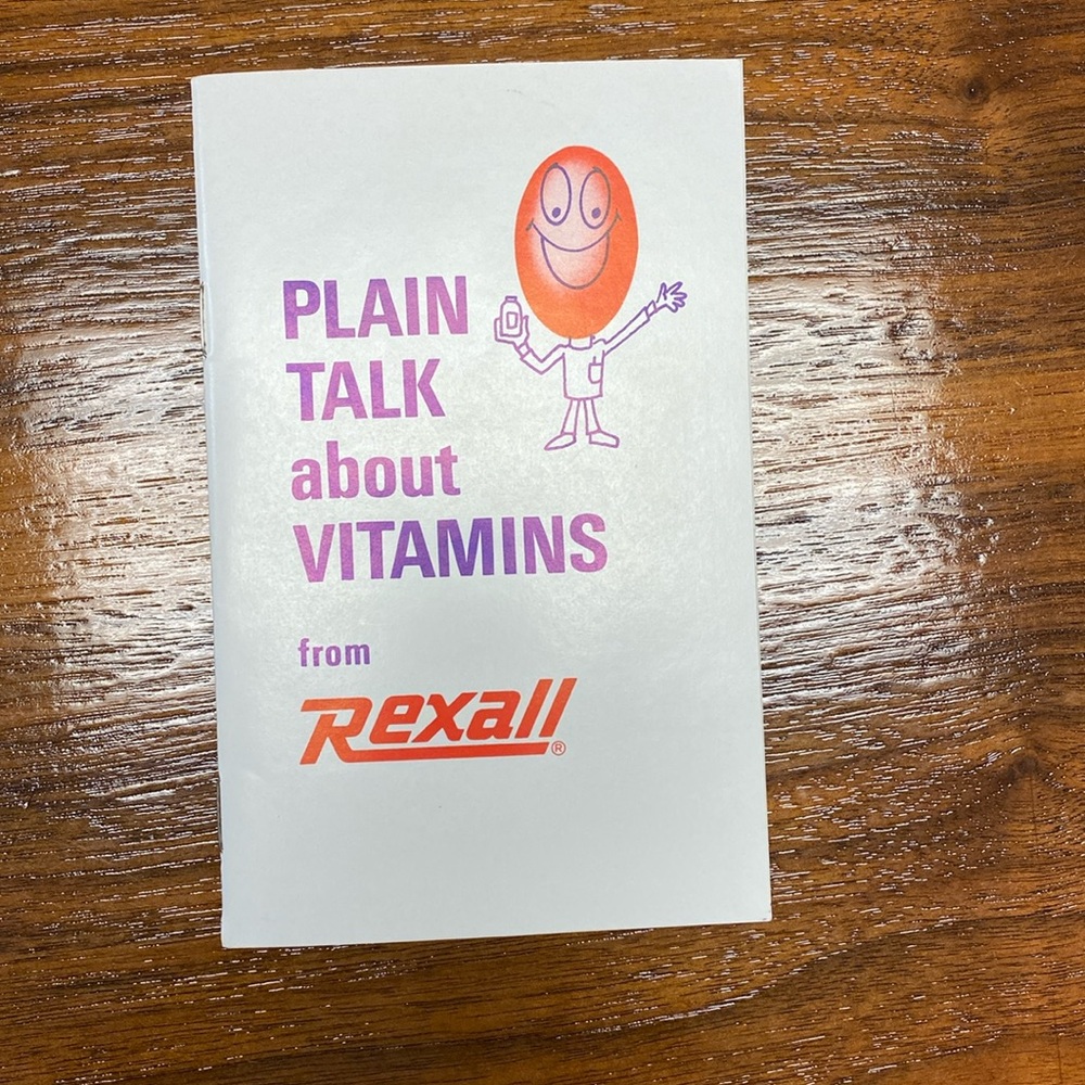 Rexall vintage vitamin information paper book